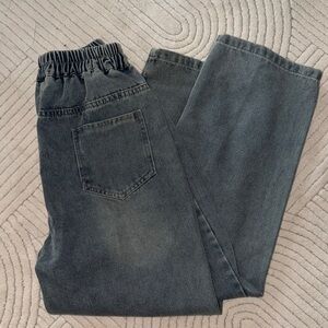 Men's Elastic Waist Jeans - Charcoal Gray